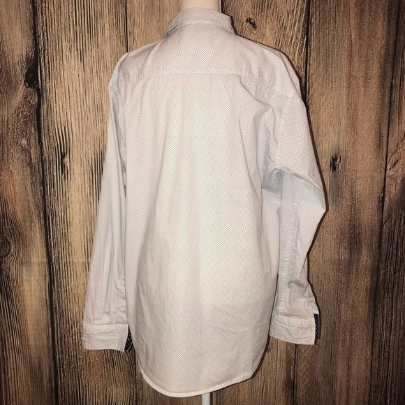 Paper Denim & Cloth XL slim stretch white and blue button up shirt - Picture 2 of 7
